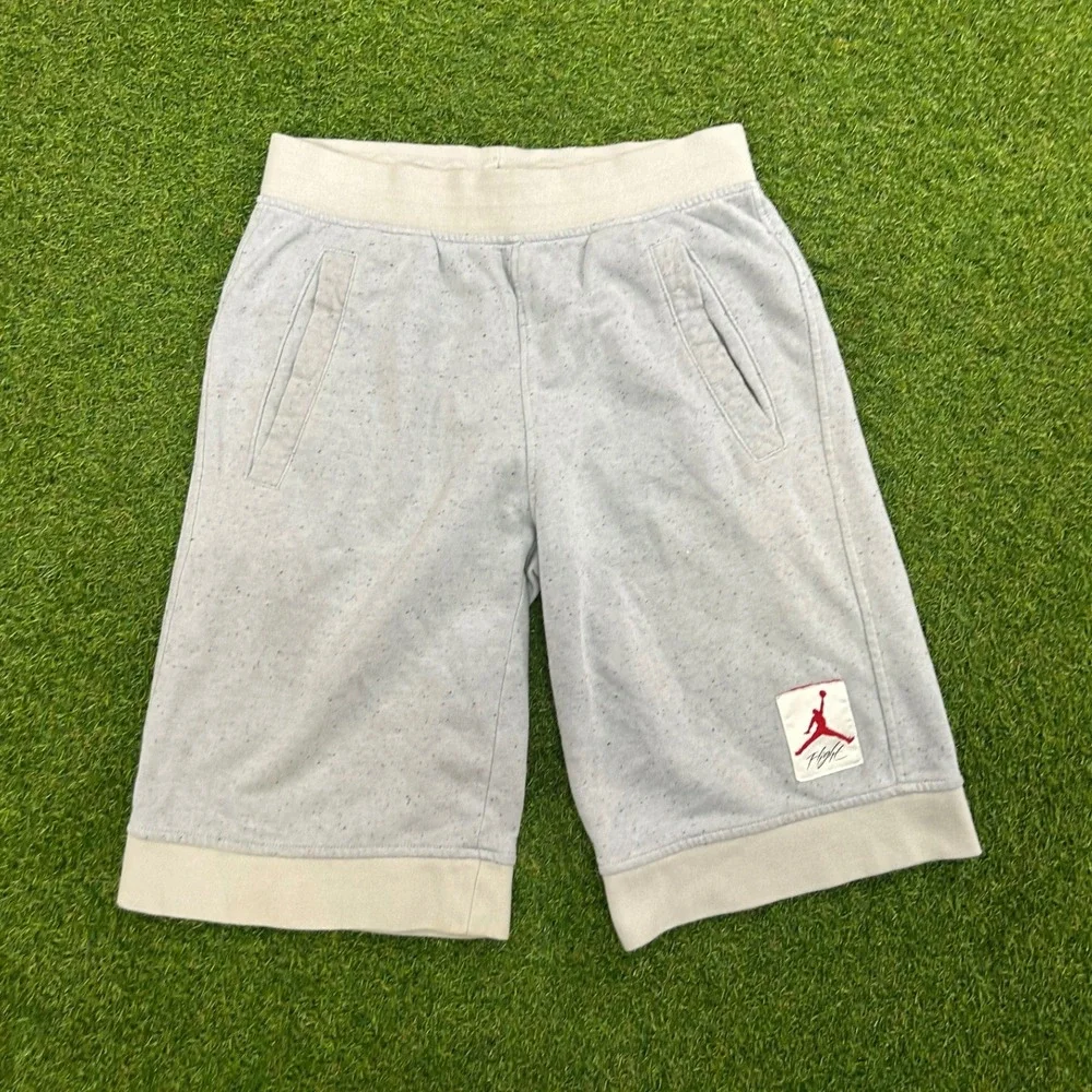 Jordan Flight Mens Speckled Fleece Basketball Shorts Grey Small R6L3BH33